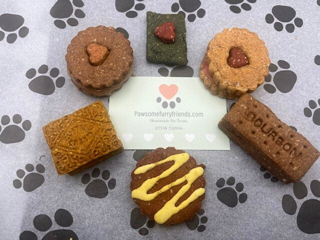 PAWSOME TEATIME FAVOURITES - Selection of 6 different biccies for your Dog